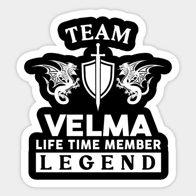 Velma Name T Shirt - Velma Life Time Member Legend Gift Item Tee Sticker by unendurableslemp118